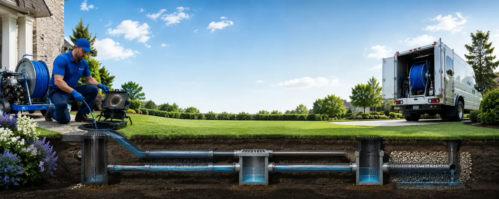 Outdoor drain cleaning information for Greenview, IL